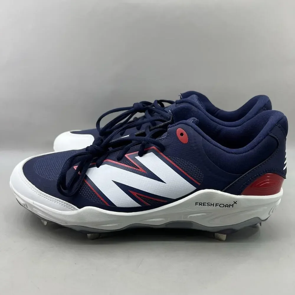 New Balance 3000 V7 Metal Baseball Cleats Men Size 13 2E Wide Blue Comfort Shoes